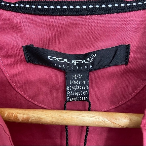 2/40$ Cotton long sleeves pink blouse Coupé fushia cotton spandex polyest Medium - Picture 8 of 15